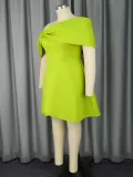 Spring Summer Off Shoulder Bowknot A-Line Party Dress