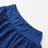 Women's Summer Strapless Low Back Ruffled Casual Two Piece Skirt Set