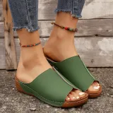 Wedge Heel Slippers Women's Thick-Soled Casual Sandals