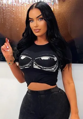 Women's Round Neck Fashion Print Sexy Slim Fit T-Shirt Tops