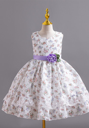 Girls Princess Dress Summer Print Trendy Children Tutu Dress