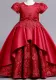 Girls' Dresses Children's Satin Embroidered Princess Dress