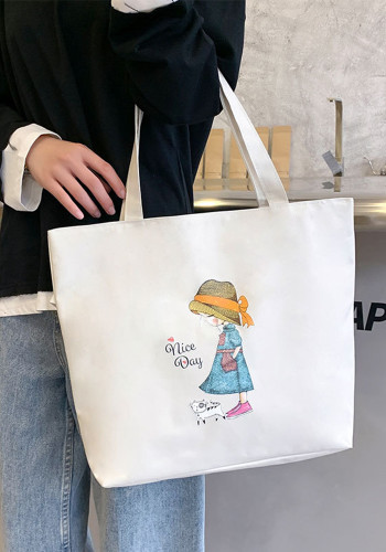 Women Canvas Bag Single Shoulder Handbag Tote Bag