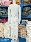Summer Beach Suit Female Solid Color Sexy Knitting Hollow Beach Crochet Two Piece Skirt Set