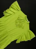Fashion Elegant Green High Waist A-Line Pleated Formal Party Dress