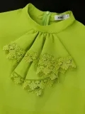 Fashion Elegant Green High Waist A-Line Pleated Formal Party Dress