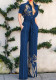 Summer women's fashion Chic elegant Career print wide-leg Jumpsuit