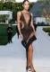 Summer sexy see-through slim sleeveless irregular chic dresses