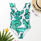 One-piece print children's swimsuit