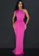 Fashion Women's Solid Color Slash Shoulder Sleeveless Slim long Dress
