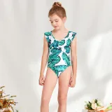 One-piece print children's swimsuit