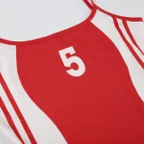 American style contrast color print camisole women's Basics sexy Low Back slim u-neck vest top