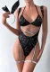 Women bunny girl cosplay role play hollow performance costume sexy lingerie