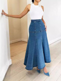 Women Denim Long Skirt