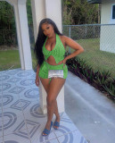 Women Casual tank top and shorts two-piece set