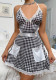 Women Sexy Lingerie maid dress sexy uniform Women dress plaid skirt