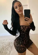 Women Sexy Suspender Temptation Hollow See-Through Fishnet Sexy Lingerie