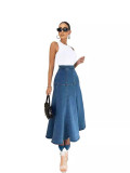 Women Denim Long Skirt