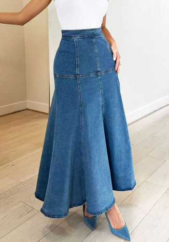 Women Denim Long Skirt