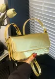 Mirrored Patent Leather Crossbody Bag Women's Armpit Square Bag