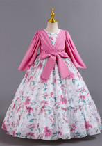 Girls Dress Chiffon Floral Princess Dress Formal Party Kids Evening Dress