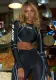 Spring Street Fashion Printing Mesh Patchwork Pullover Crop Tight Fitting Slim Top