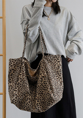 Single Shoulder Women's Bags Leopard Print Casual Shopping Bag Large Capacity Fashion Tote Bag