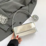 Mirrored Patent Leather Crossbody Bag Women's Armpit Square Bag