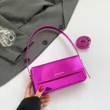 Mirrored Patent Leather Crossbody Bag Women's Armpit Square Bag