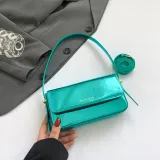 Mirrored Patent Leather Crossbody Bag Women's Armpit Square Bag
