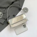 Mirrored Patent Leather Crossbody Bag Women's Armpit Square Bag
