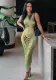 Women Summer Print Sexy Sleeveless Dress