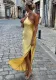 Women summer sexy Slash Shoulder Solid Backless Maxi dress