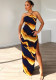Women printed sexy Halter Neck Backless sleeveless Backless slit dress