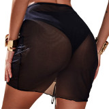 Women Sexy Mesh See-through Mini Skirt