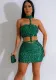 Women Strapless Top and Bodycon Skirt with Neck