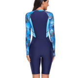 Women One-Piece Long Sleeve Surfing Suit Sun Protection Surfing Suit Wetsuit