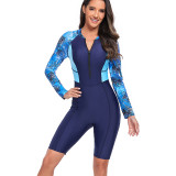 Women One-Piece Long Sleeve Surfing Suit Sun Protection Surfing Suit Wetsuit