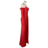 Women's Slit Long Sleeves Evening Dress