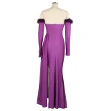 Women's Slit Long Sleeves Evening Dress
