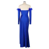 Women's Slit Long Sleeves Evening Dress