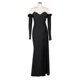 Women's Slit Long Sleeves Evening Dress
