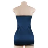 Summer Fashion Letter Print Strapless Sexy Short Slim-Fitting Dress