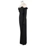 Women's Slit Long Sleeves Evening Dress