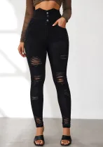 Women Ripped Denim Pants