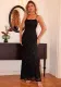 Women sexy suspender black dress