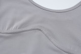 Women Summer U-neck Solid Strap Jumpsuit