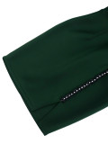 Women Chic Square Neck Bow Beaded Formal Party Dress