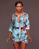 Fashionable Print Casual Women's Shirt Dress