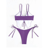 Women Bikini Butterfly Print Sexy Backless Two Pieces swimwear